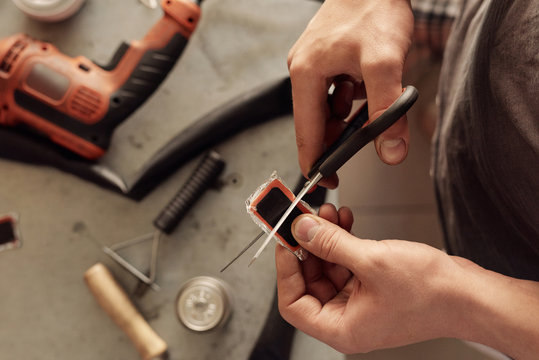 Bike Mechanic Cutting Patch