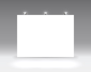 Scene show Podium for presentations on the grey background.