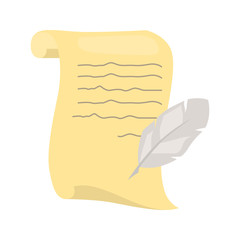 The letter of ancient Rome color vector icon. Flat design