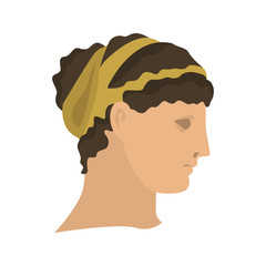 Rome girl color vector icon. Flat design