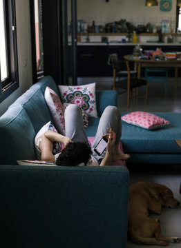 Couch Surfer Woman