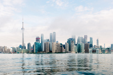 Downtown Toronto as the last of the morning fog burns off