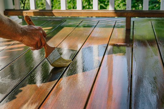 Final Stain Coat applied on Porch