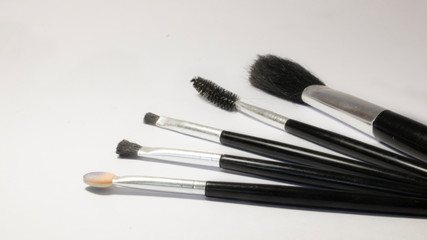 set of makeup brushes