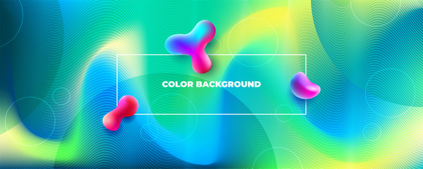 Silk Liquid color background design. Fluid gradient shapes composition. Futuristic design posters. Eps10 vector.