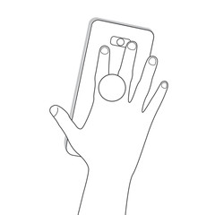 Pop socket phone holder in hand. Ring holder for phone Pop socket. Smartphone accessory holder. Suction Cup ring for phone