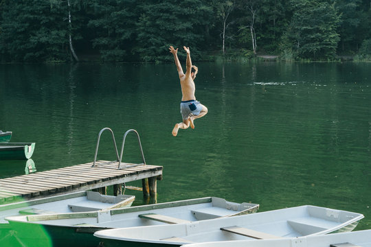 Jumping In The Lake.