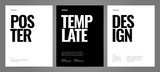 Simple template design with typography for poster, flyer or cover.