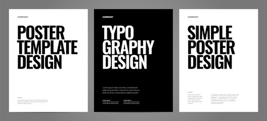 Simple template design with typography for poster, flyer or cover. - obrazy, fototapety, plakaty