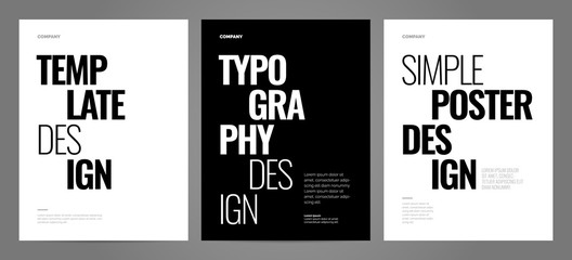 Simple template design with typography for poster, flyer or cover.