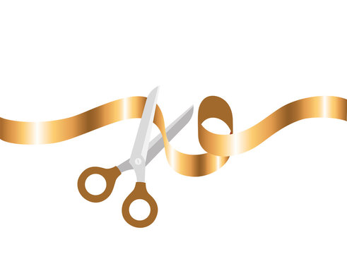 Ribbon Cutting Ceremony Clipart Hd PNG, Grand Opening Ribbon