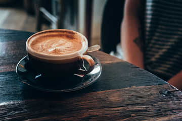 A cup of chia latte