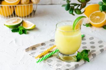 Ginger Mint Lemonade with Lime