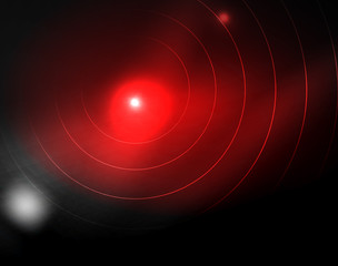 Dark space with neon color glowing lights abstract background