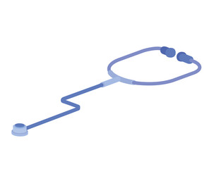 medical instrument stethoscope in white background