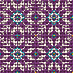 Grandma s knitting pattern in mint and lavender colors for Christmas Ugly Sweater