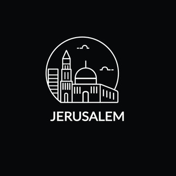 Vectors icon illustration of jerusalem