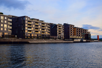 city at night new architecture Oslo Norway 