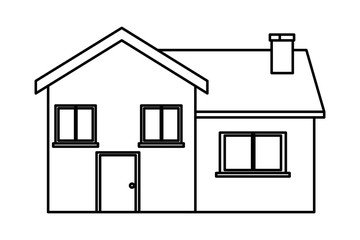 house building icon black and white