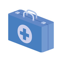 first aid kit on white background