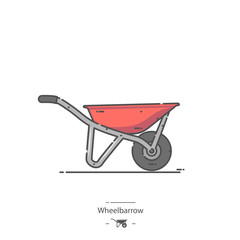 Red Wheelbarrow - Line color icon