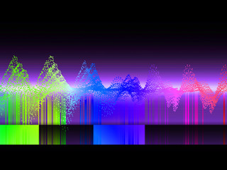 Music abstract color background. Equalizer showing sound wave. Technology and science background concept.