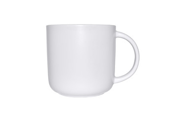 white cup on a white background isolated