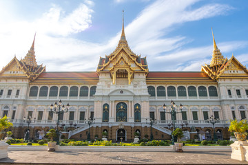 Bangkok, Thailand - December 15 2019 : Chakri Maha Prasat, Grand Palace Wat Phra Keaw, most important in Bangkok