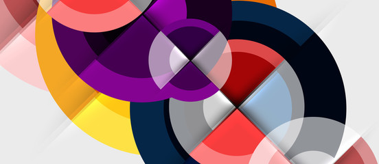 Fototapeta premium Geometric design abstract background - circles