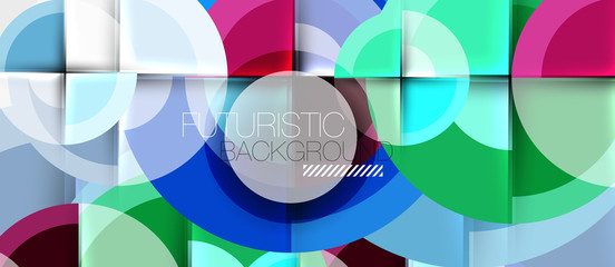 Geometric design abstract background - circles