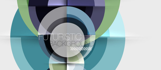 Fototapeta premium Geometric design abstract background - circles