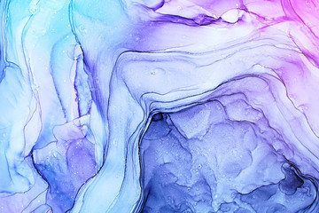Part of original alcohol ink painting, macro photo