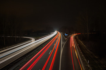 Fototapeta na wymiar Autobahn Langzeitbelichtung