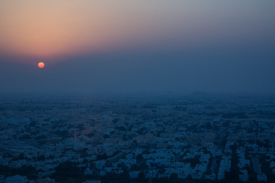 Beautiful sunset in Doha, Qatar