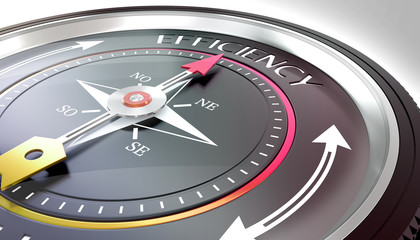 compass needle pointing efficiency word