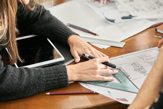Engineers working in the office.