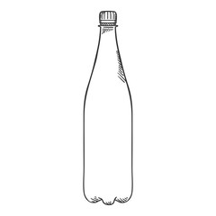 Vector Sketch Illustration - Big Plastic Bottle.