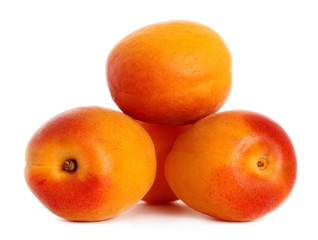 Fresh apricot fruit isolated on white background