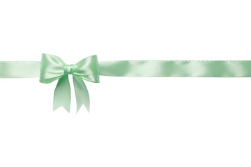 blue bow and ribbon isolated on white background. The concept of gifts.