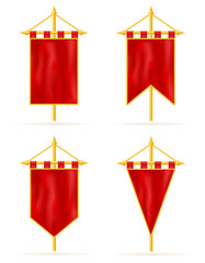 royal flag realistic template empty blank stock vector illustration