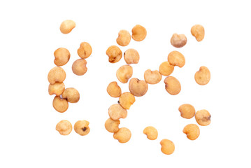 Squash seeds isolated on a white background.