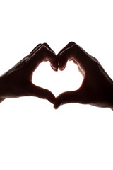 Fototapeta premium Female and male hands as a symbol of the heart