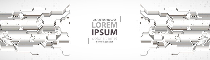 Abstract technology circuit board. Communication concept.