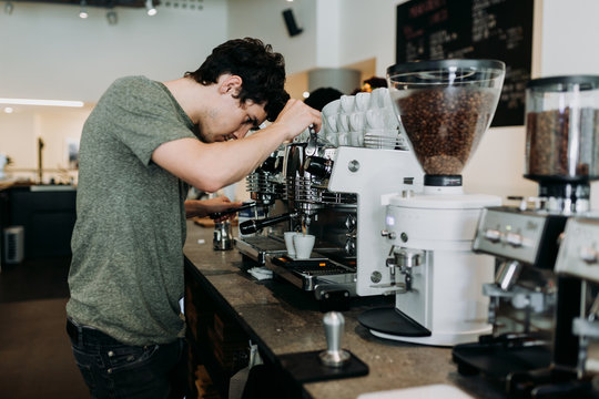 Portraits of workers from coffee bar.