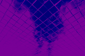 Beautiful closeup textures abstract tiles and black and purple color glass pattern wall background and art wallpaper 