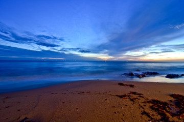 Sunrise at the beach of Desaru, Malaysia