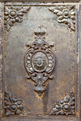 Old and patterned iron door