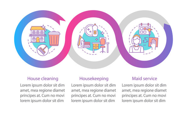 House service vector infographic template