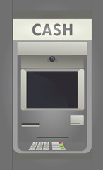 Cash deposit machine. ATM. vector illustration