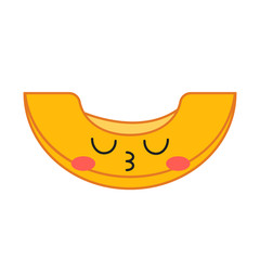 Melon cute kawaii vector character